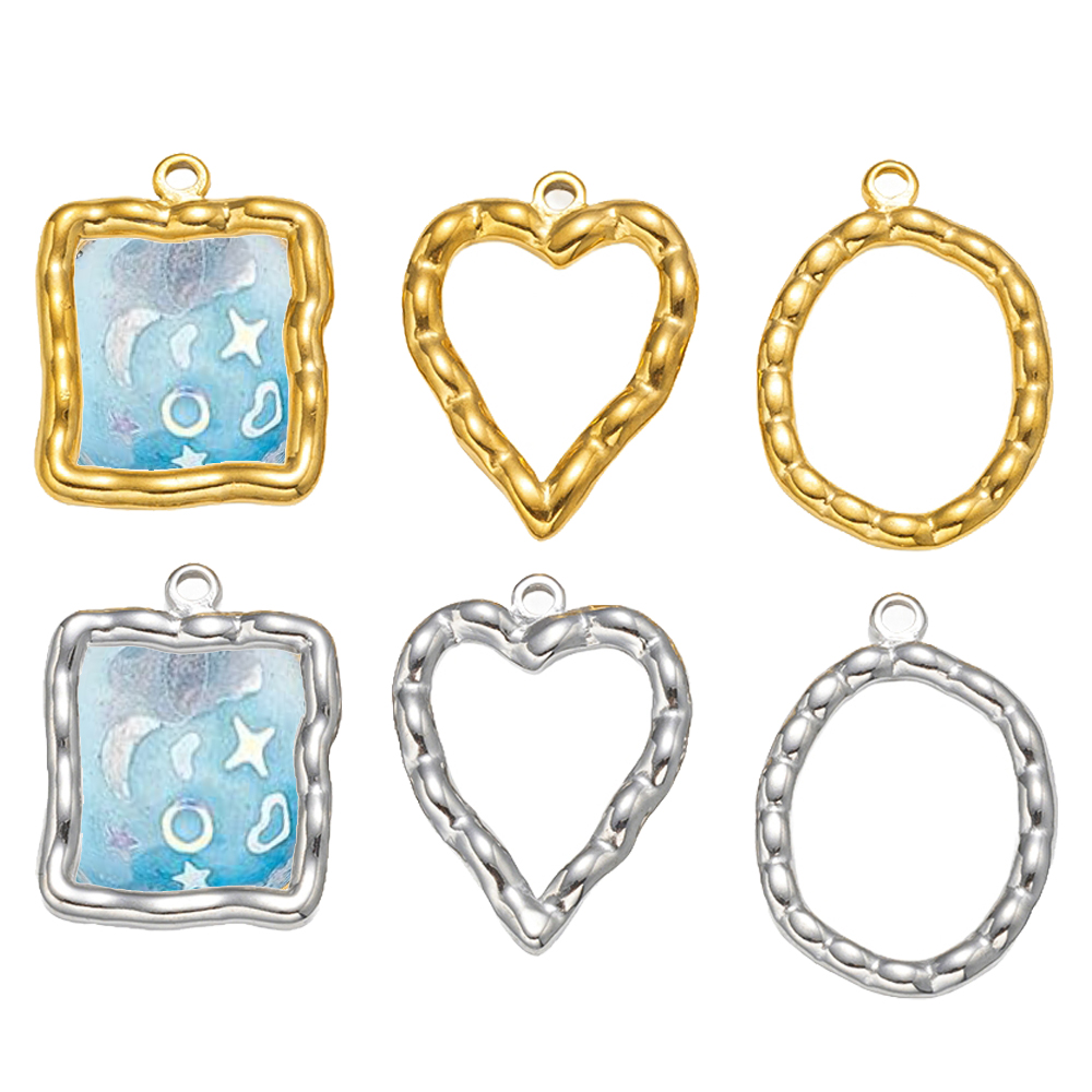 5pcs Stainless Steel Heart Rou - огляд і ціна Resin Craft Material