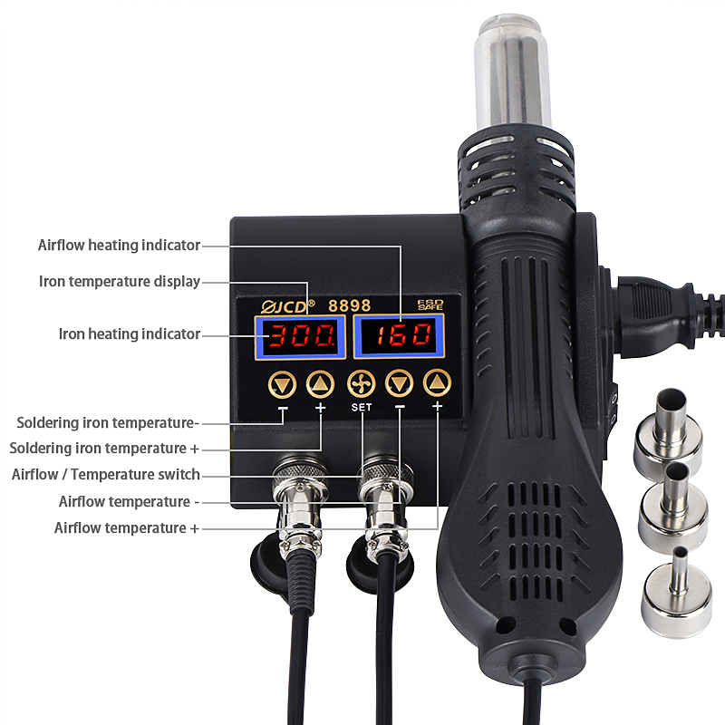 2 in 1 750W Hot Air Gun LCD Di - огляд і ціна Heat Gun Small