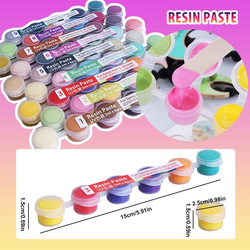 6colors/Set Paste Pigment UV R - огляд і ціна Resin Pigment Set