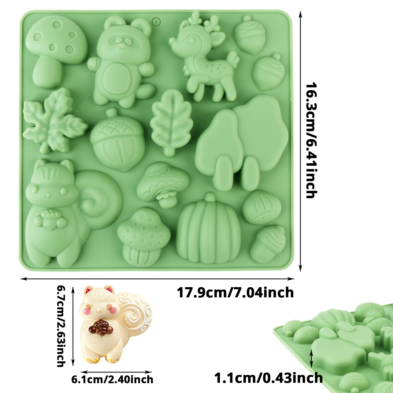 1 Silicone Cake Mold in the Sh - огляд і ціна Resin Craft Material